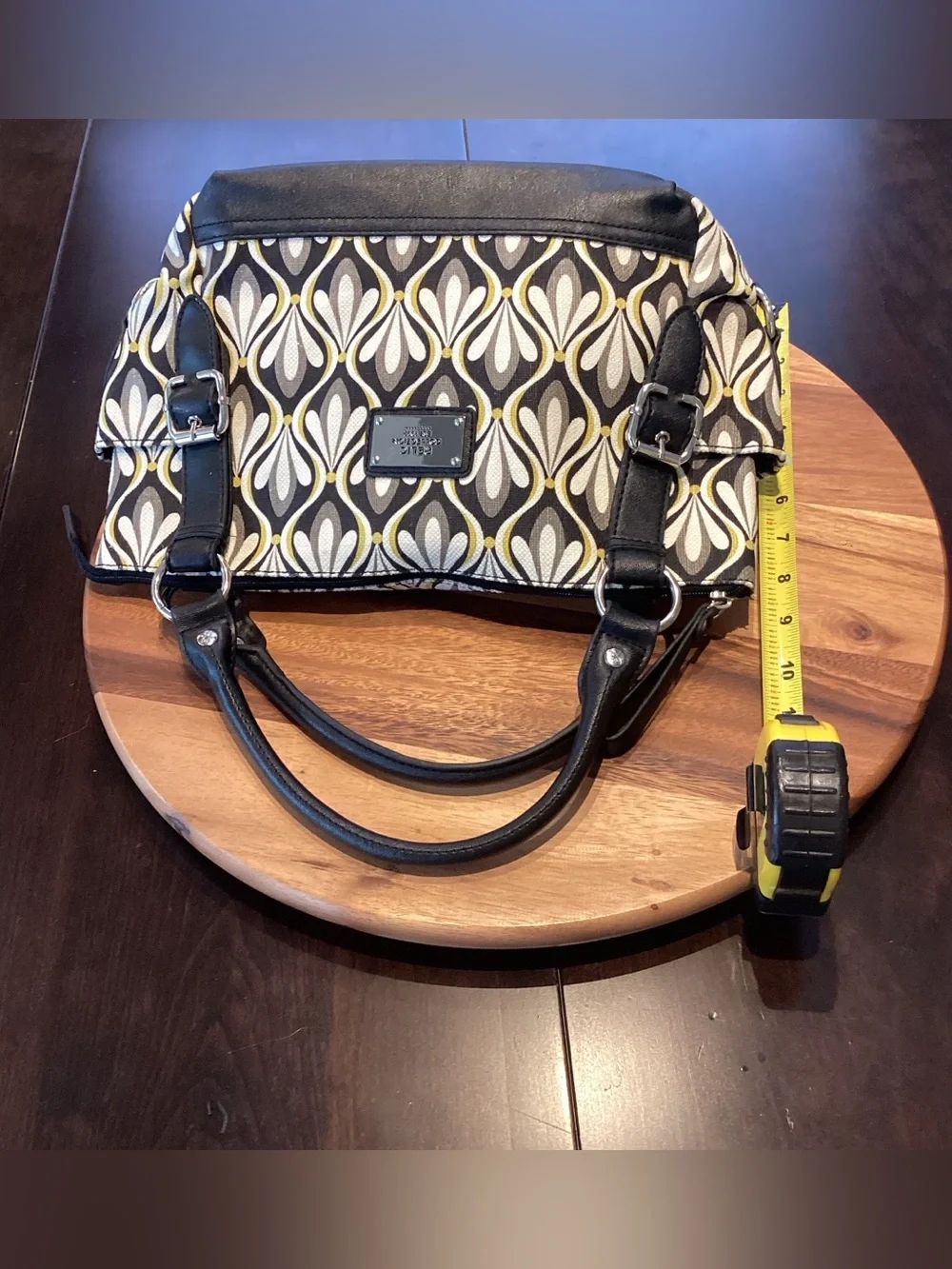 Relic by Fossil Satchel with Geometric pattern fabric Shoulder bag